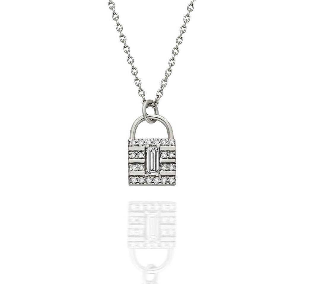 Diamond lock pendant discount
