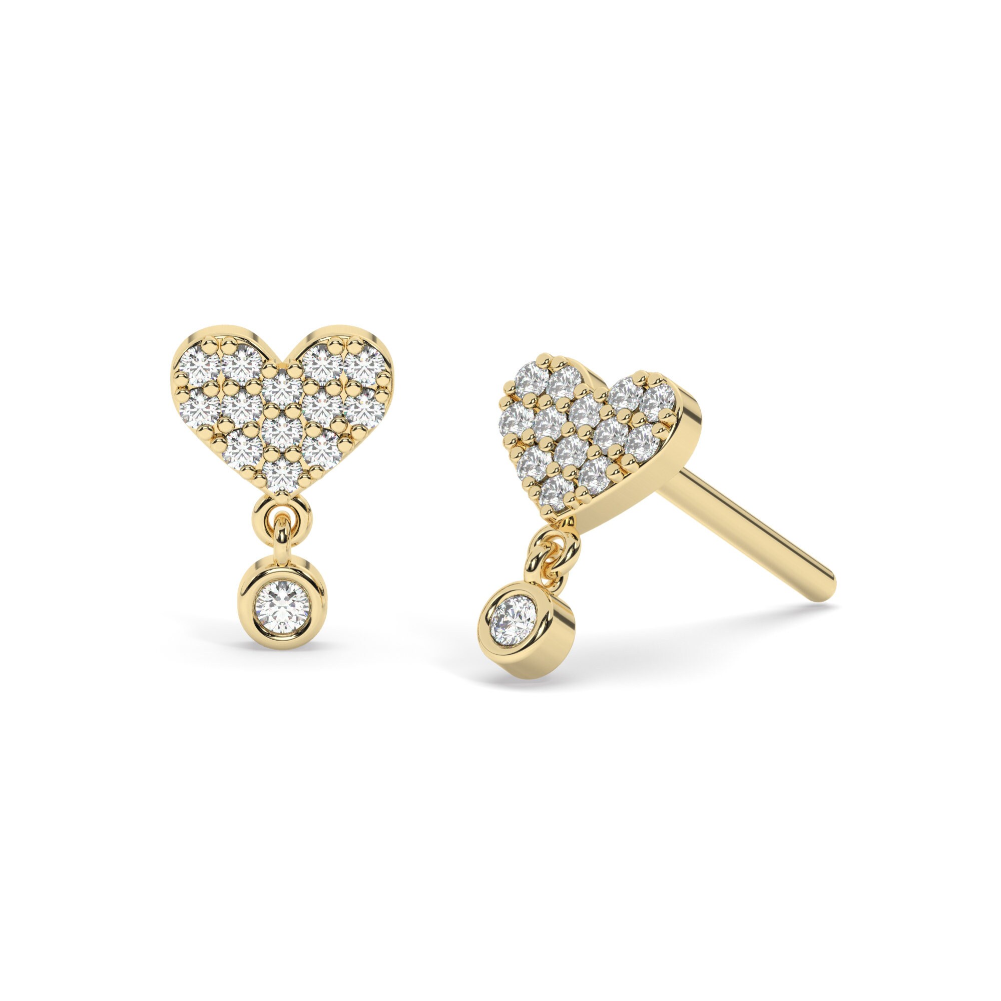 【HYERES LOR】24SS★ H Heart Pave 14K Earrings HYERES LOR】24SS☆ H Heart Pave 14K Earrings