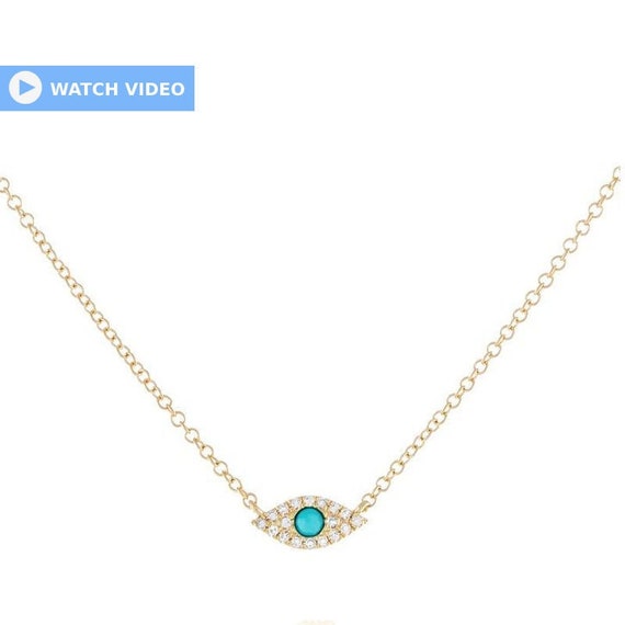 Evil eye turquoise necklace Clearance