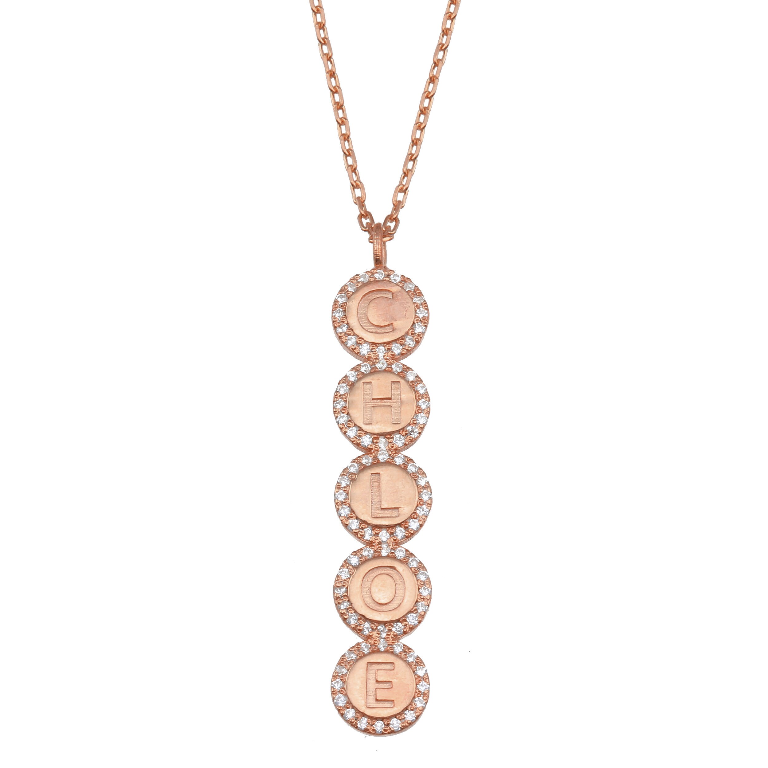 Diamond Name Necklace / 14k Personalized Diamond Name Necklace ...