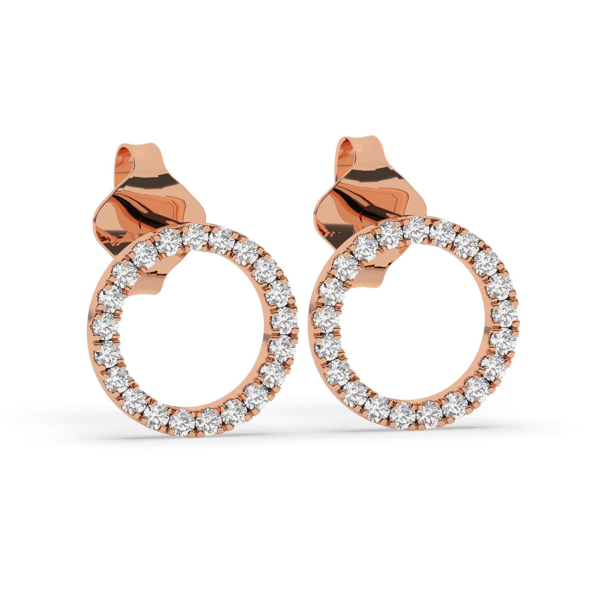 Diamond circle studs discount
