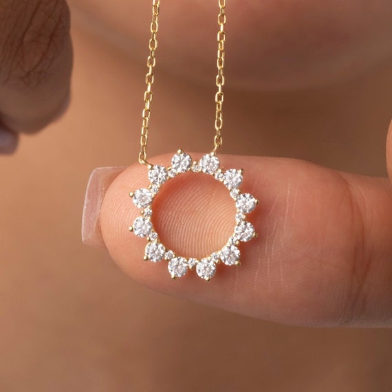 Diamond on sale sunburst necklace