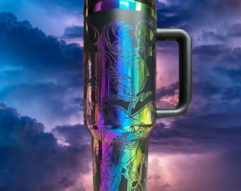 40oz  Laser Engraved Disney Villains Tumbler