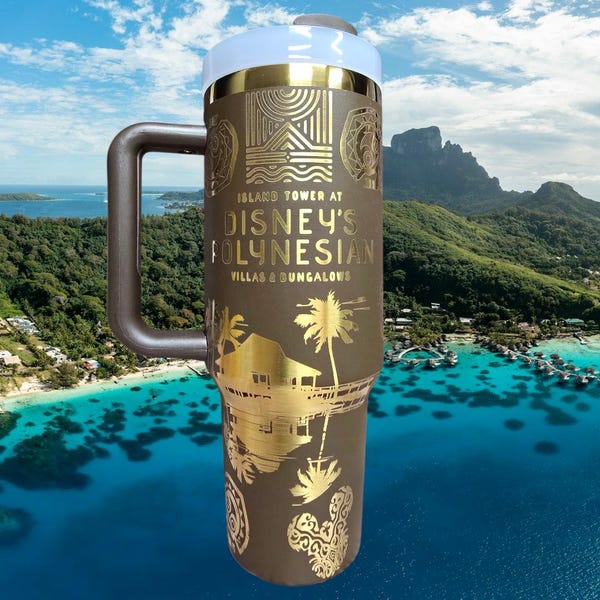 40oz  Laser Engraved Polynesian Tumbler ( logo is slightly off center, sold as is)