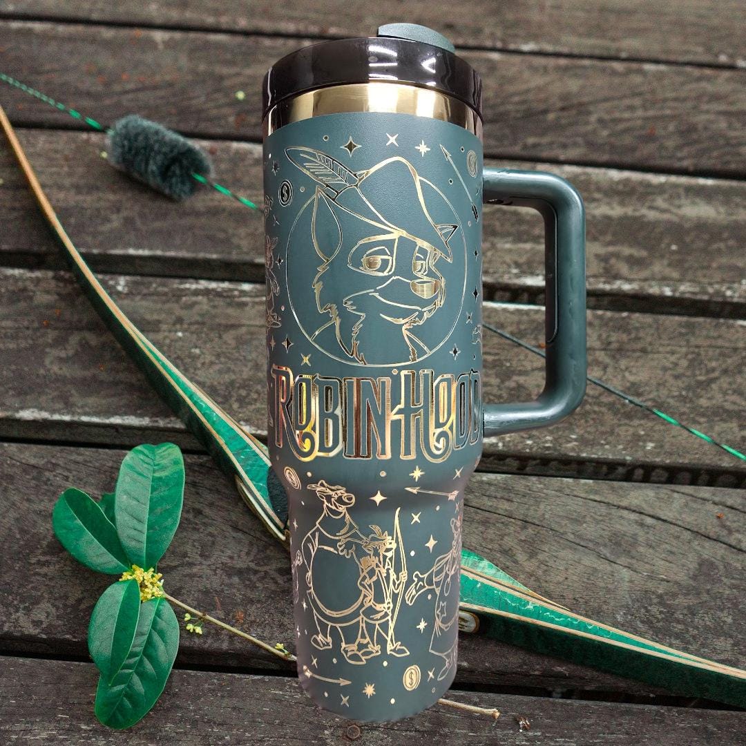 40oz  Laser Engraved Robin Hood Tumbler