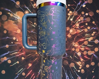 40oz  Laser Engraved Fantasia Tumbler