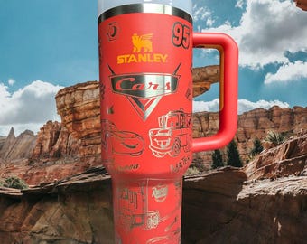 40oz  Laser Engraved Disney Cars Stanley