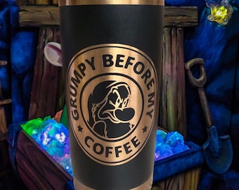 20oz Laser Engraved Grumpy Tumbler