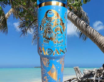 40oz  Laser Engraved Moana Tumbler