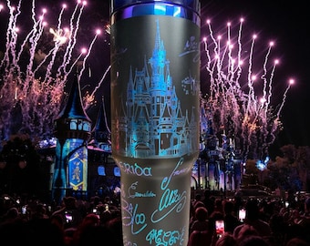 40oz Engraved Castle and Autograph Tumbler