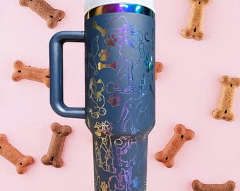 40oz  Laser Engraved Dogs of Disney Tumbler