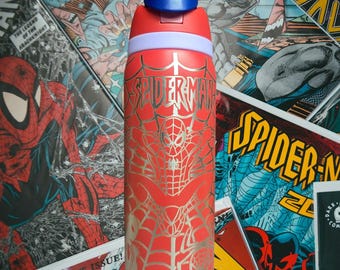 32oz Laser Engraved Spiderman Tumbler