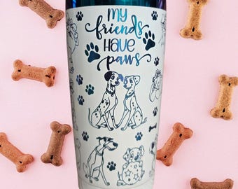 20oz Laser Engraved Disney Dogs Tumbler