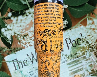 40oz  Laser Engraved Tigger Tumbler