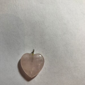 Rose Quartz Smooth Polished Heart Shaped Pendant