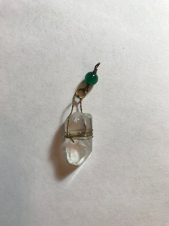 ネックレス・ペンダント Clear Quartz Long Necklace #7802 Quartz Necklace - Quartz Crystal Necklace - Clear Quartz