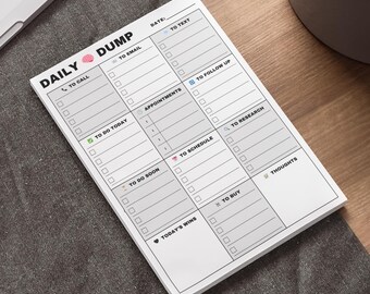 Bloc-notes quotidien : Brain Dump, petit bloc-notes pour la liste des tâches