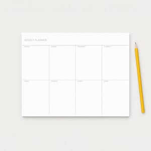 Weekly Planner Notepad — Large 11x8.5in Desk Pad, 40 Tear-Off Sheets