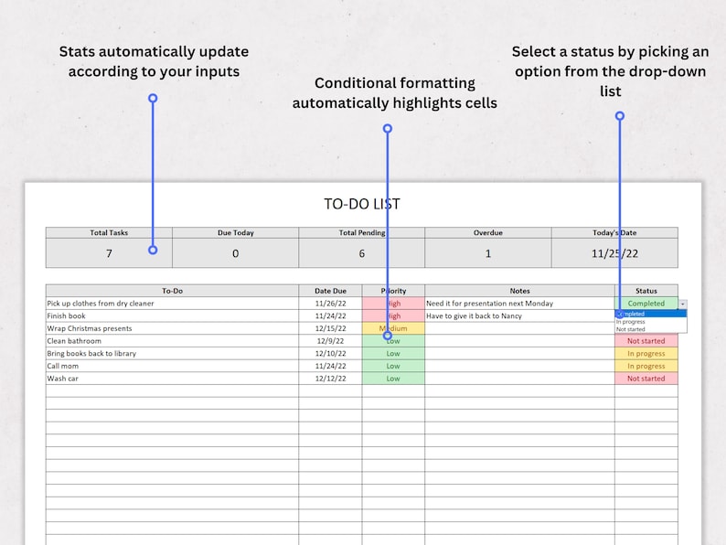 To Do List Excel Spreadsheet