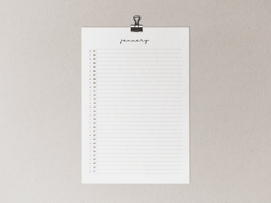 2024 Calendar Printable Monthly Planner 2024 Letter and A4 - Etsy Canada