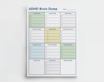 ADHD Daily Planner for Adults: Minimalist Organizer (A4, US Letter PDF Printable)