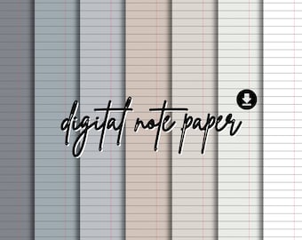 7 Digital Notebook Paper Templates | Digital Paper Pack | Lined Paper For Digital Note-Taking | Earthy Colors | Goodnotes, Notability PDF