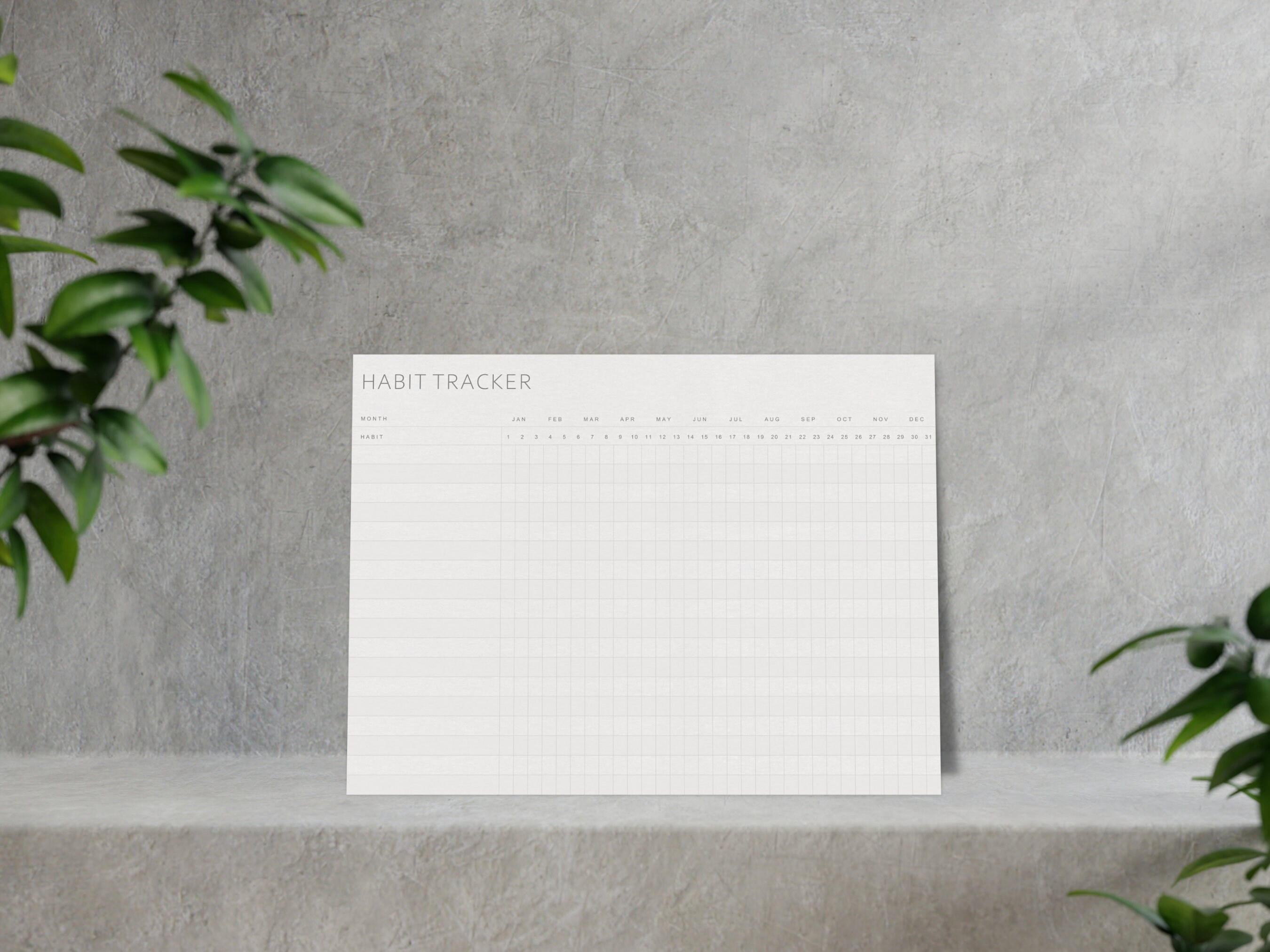 Minimalist Daily Habit Tracker: Printable Goal Tracker (A4, Letter) - Etsy