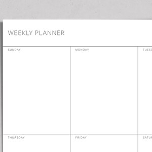 Minimalist Weekly Planner Printable: A4 & Letter (digital Download) - Etsy