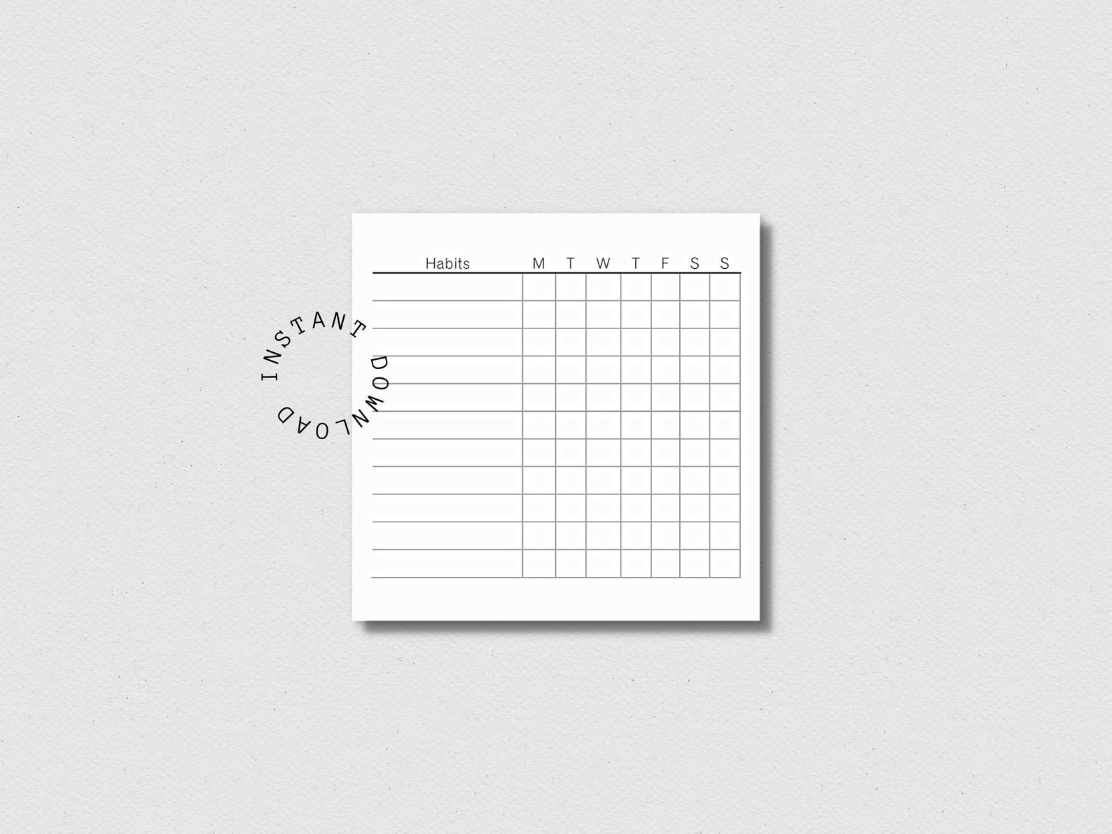 Tracker Cards.pdf Minimalist Habit Tracker Cards: Printable Memo Notes (3x3 Inches) (PDF ...