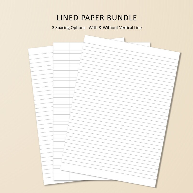 Printable Lined Paper - Etsy