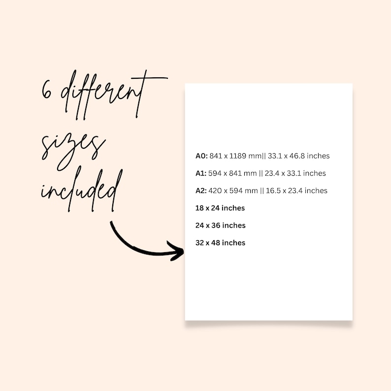 2024 Wall Planner Printable PDF Large Yearly Calendar Instant Download