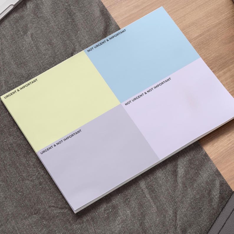 Eisenhower Matrix Notepad Task Prioritization Sticky Note Pad 8