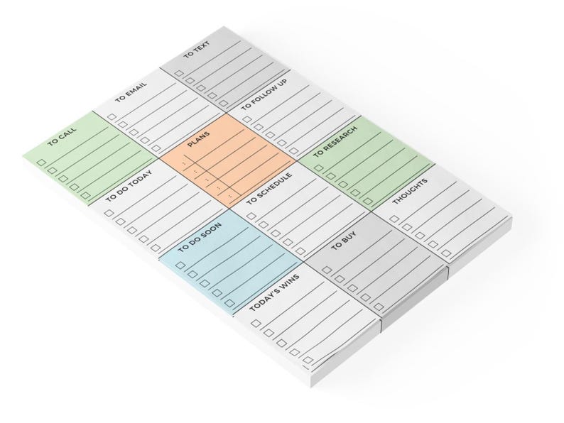 Daily Checklist Planner Pad: 50-sheet Sticky Notes, To-do List (4x6in ...