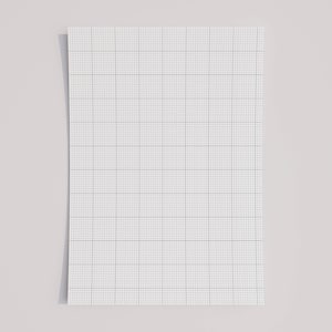Close-up of the top corner of a printable 10x10 grid-paper sheet, showing thin grey lines forming small uniform squares with accurate spacing and clean background.