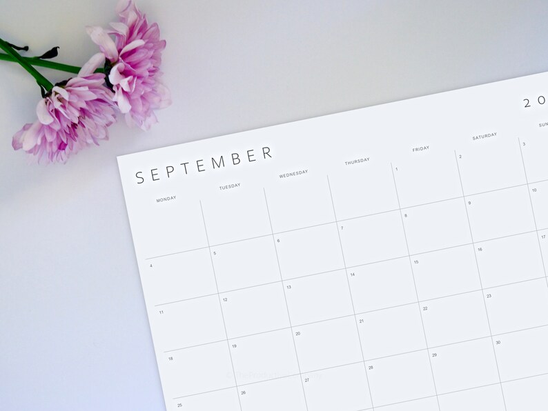 Printable Calendar 2023 Monthly Planner 2023 A3 A2 Wall Etsy Australia