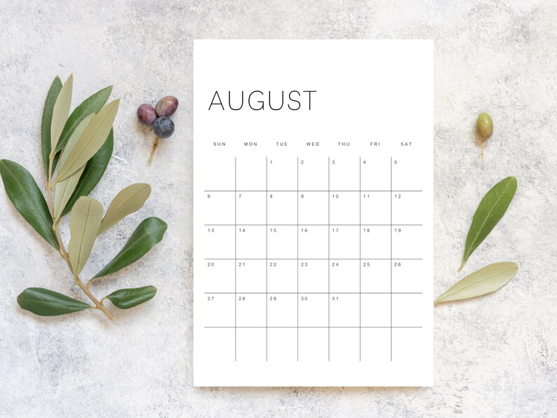 Printable Calendar 2023 Monthly Planner 2023 A4 Letter Etsy
