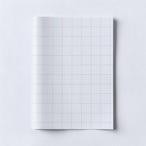 A minimal close-up of 10x10 grid lines printed on bright white paper, revealing precise line intersections and uniform spacing typical of engineering or drafting paper.