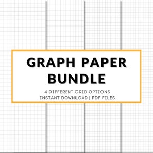 Modelli stampabili per carta millimetrata, carta per quaderni digitali in formato PDF, carta a griglia quadrata, carta per quaderni, formato A4, formato A5, formato a mezza lettera, download digitale