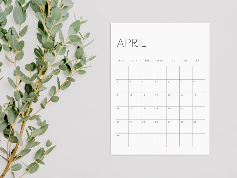 Printable Calendar 2023 Monthly Planner 2023 A4 Letter Etsy