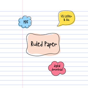 College Ruled Paper: A4 & Letter Size (PDF Download)