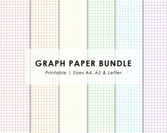 Graph Paper Printable PDF Format \u2022 Turn Any 8.5 x 11 Printer Paper into Note book Paper Digital Print Your Own Notebook /& School Paper