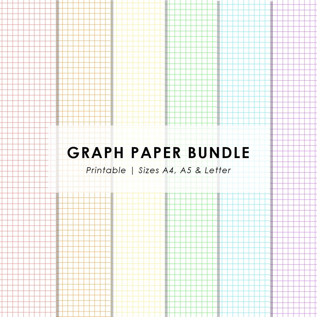 colored graph paper printable digital notebook paper 5 mm etsy australia