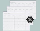 2026 2027 2028 Monthly Calendar Bundle, 36 Months, Minimalist Dated Planner PDF