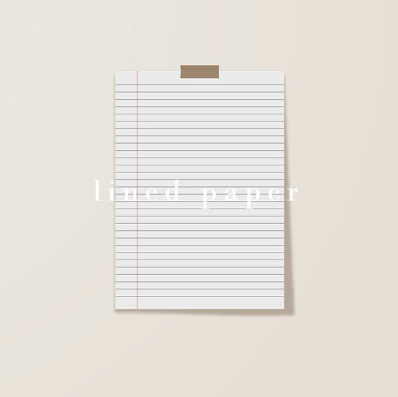 printable lined paper digital notebook templates ruled etsy