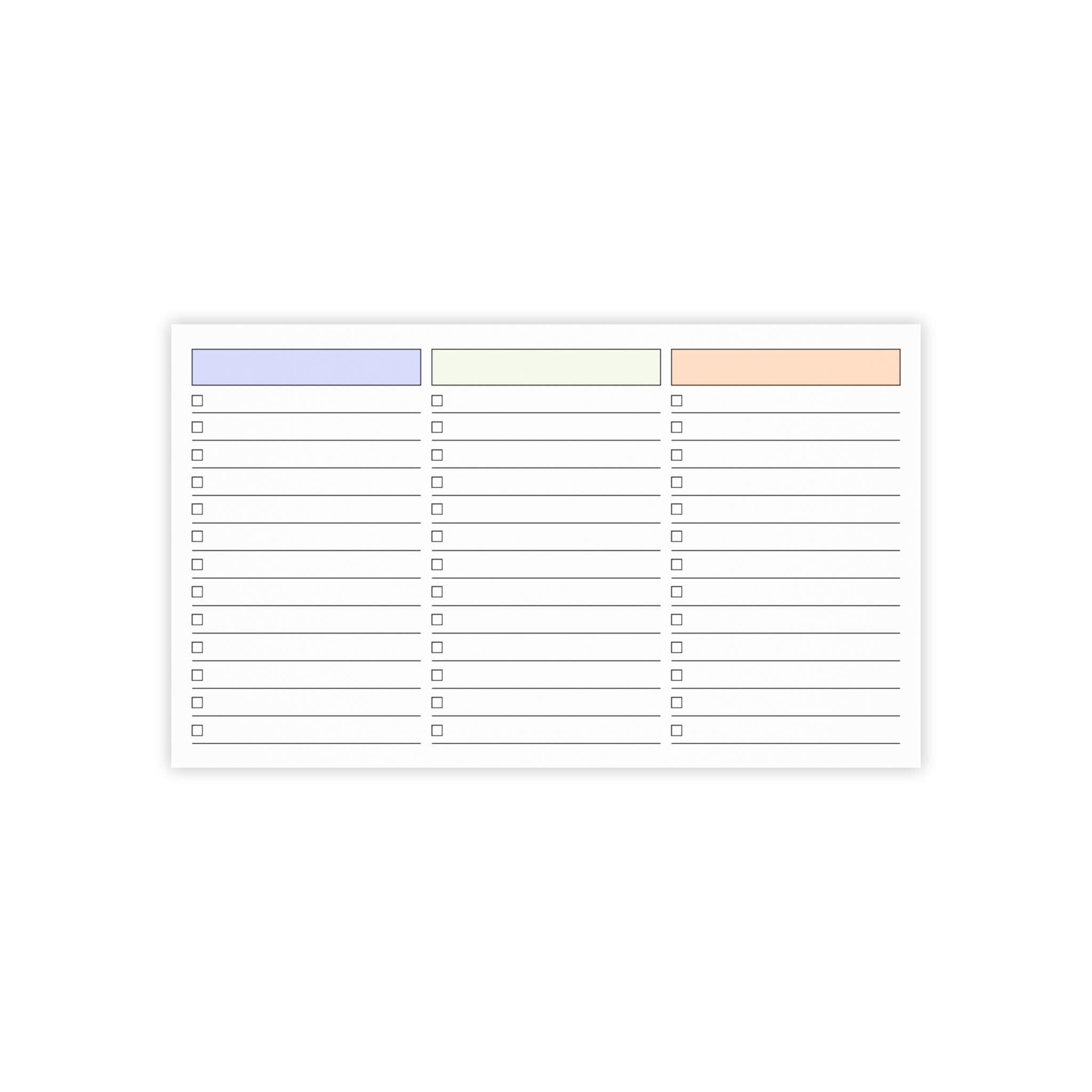 3 Column to Do List Pad | Minimal Task Planner Notepad 10x6in - Etsy ...