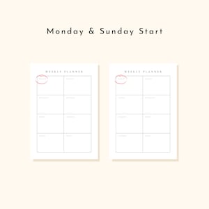 Minimalist Weekly Planner Printable: A4 A5 Letter Sizes (PDF Download ...