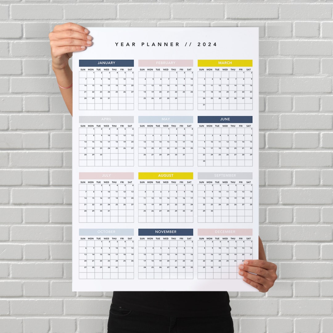 Large 2024 Wall Calendar 2024 Wall Planner Annual Calendar 2024 Year