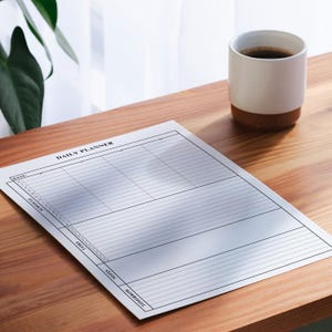 Close-up of a digital planner page with neatly organized daily tasks and notes, emphasizing simplicity and clarity.