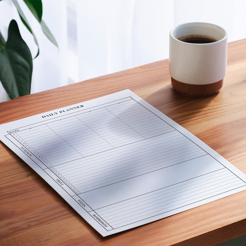 Close-up of a digital planner page with neatly organized daily tasks and notes, emphasizing simplicity and clarity.