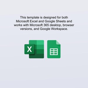 Peut inclure: L'image pr&eacute;sente les logos Microsoft Excel et Google Sheets. Le logo Excel est un carr&eacute; vert avec un "X" blanc. Le logo Google Sheets est un document vert avec une grille. Le texte indique que le mod&egrave;le fonctionne avec Microsoft 365 et Google Workspace.